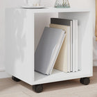 Rolkast bewerkt hout wit 37x33x42,5 cm
