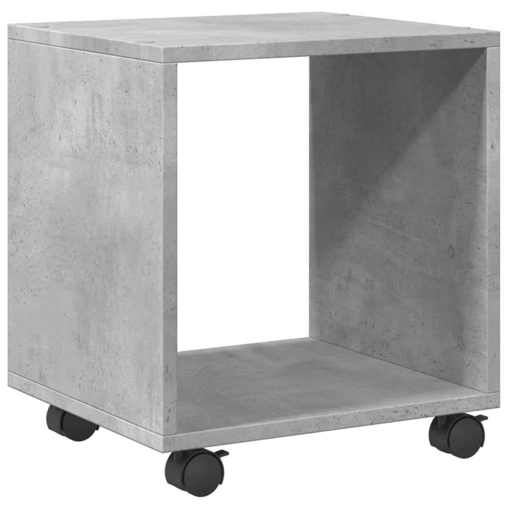 Rolkast 37x33x42,5 cm bewerkt hout betongrijs