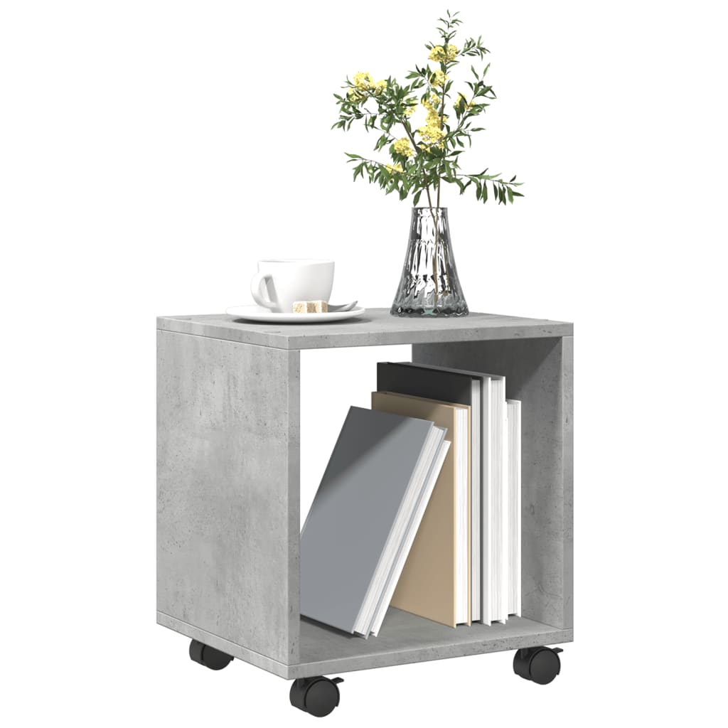 Rolkast 37x33x42,5 cm bewerkt hout betongrijs
