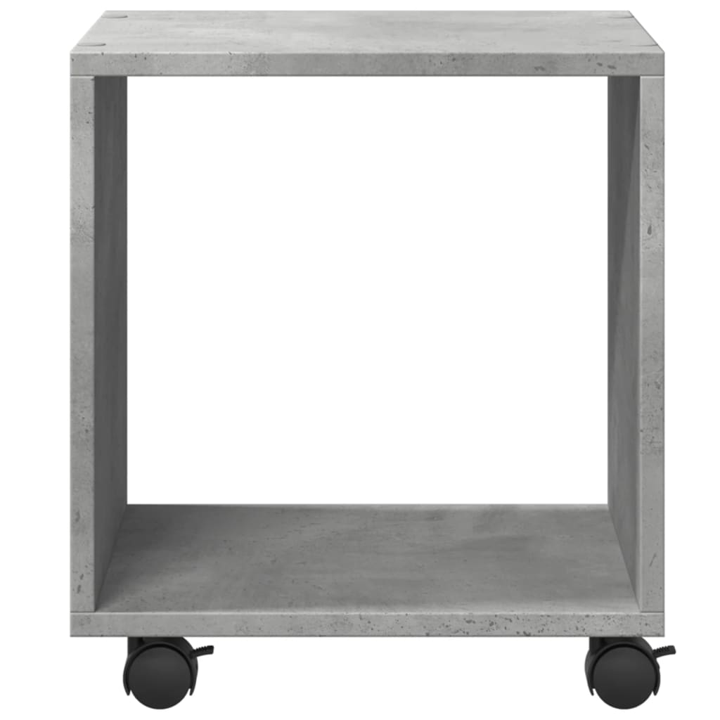 Rolkast 37x33x42,5 cm bewerkt hout betongrijs