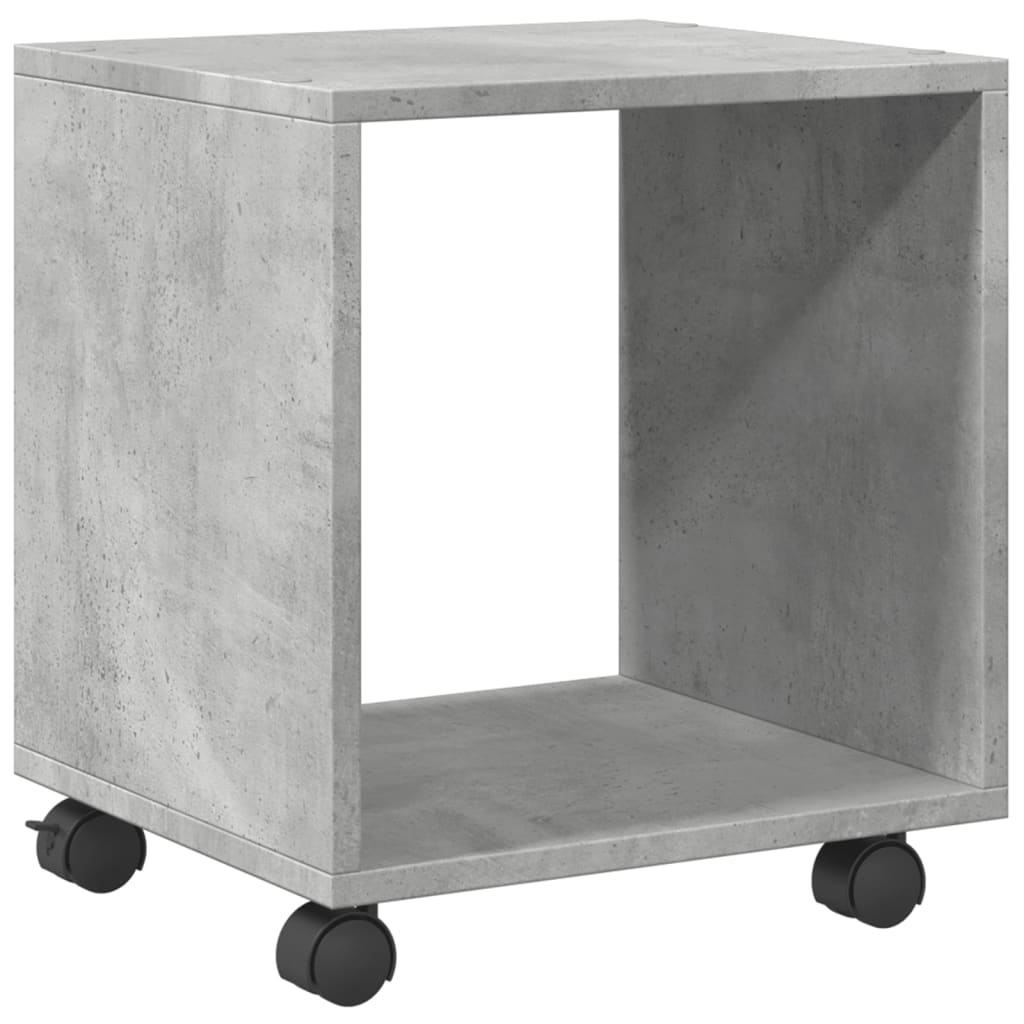 Rolkast 37x33x42,5 cm bewerkt hout betongrijs