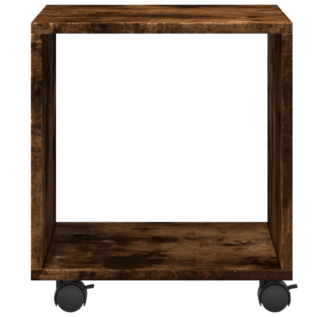 Rolkast 37x33x42,5 cm bewerkt hout gerookt eikenkleurig