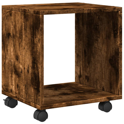 Rolkast 37x33x42,5 cm bewerkt hout gerookt eikenkleurig