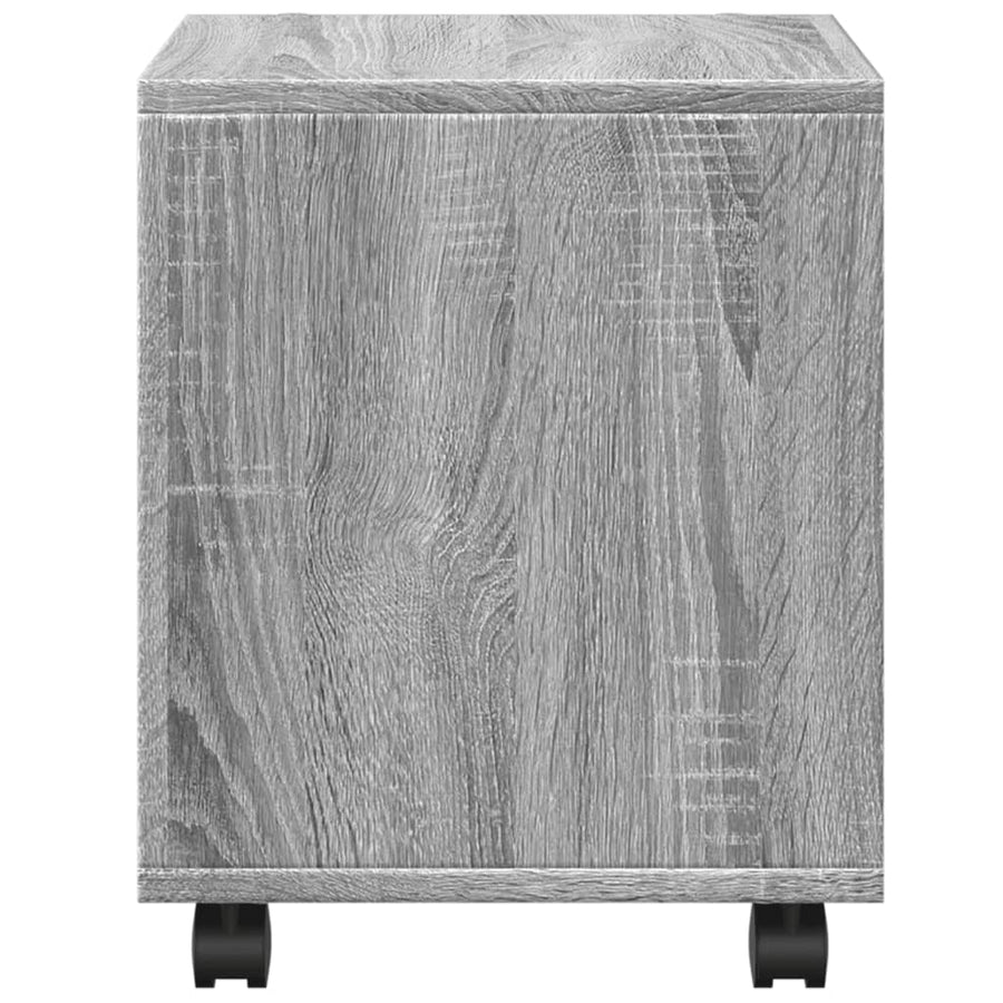 Rolkast 37x33x42,5 cm bewerkt hout grijs sonoma eiken kleurig