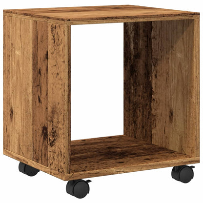 Rolkast 37x33x42,5 cm bewerkt hout oud houtkleurig