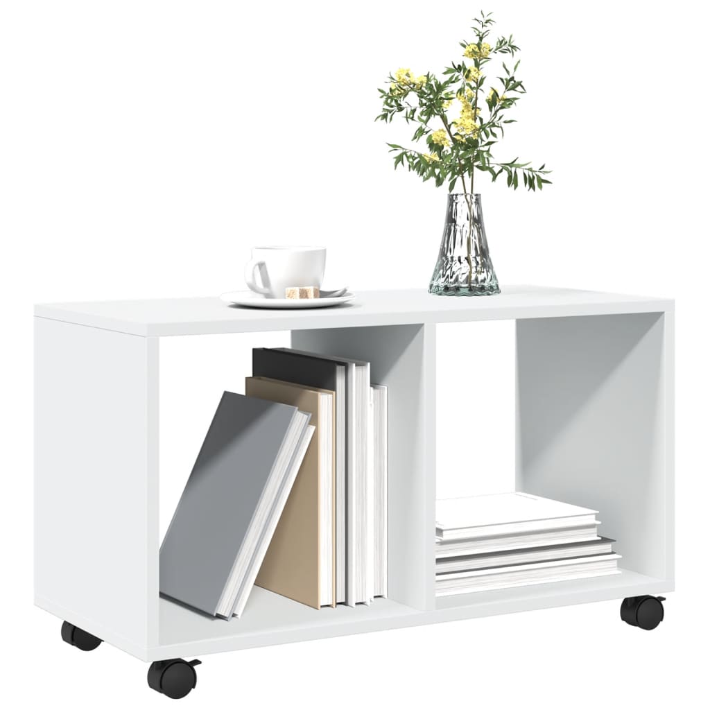 Rolkast 72x33x42,5 cm bewerkt hout wit