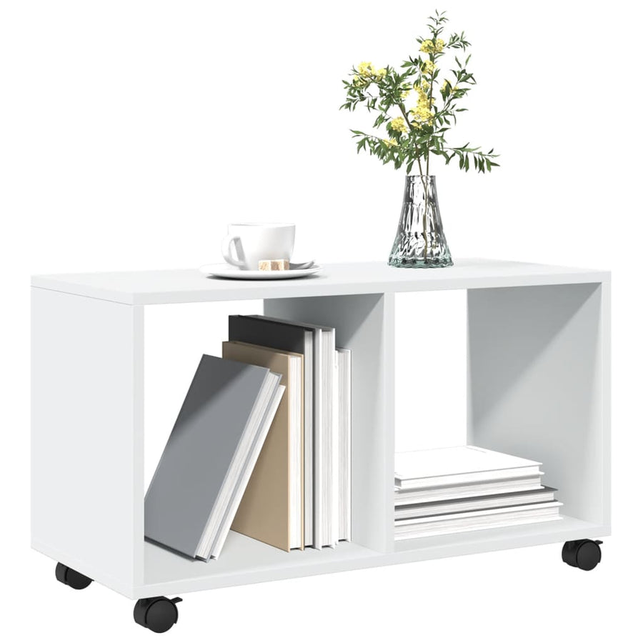 Rolkast 72x33x42,5 cm bewerkt hout wit