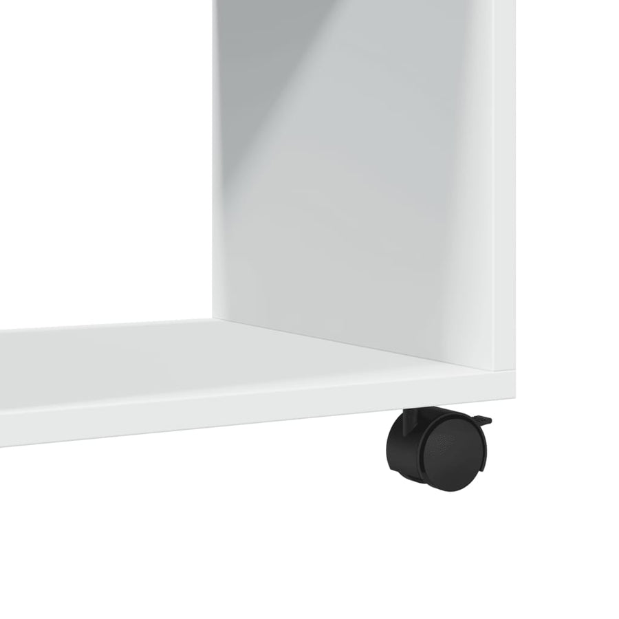 Rolkast 72x33x42,5 cm bewerkt hout wit