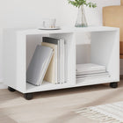 Rolling cabinet 72x33x42.5 cm treated wood white