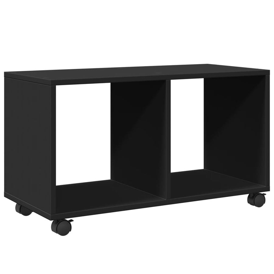 Rolkast 72x33x42,5 cm bewerkt hout zwart