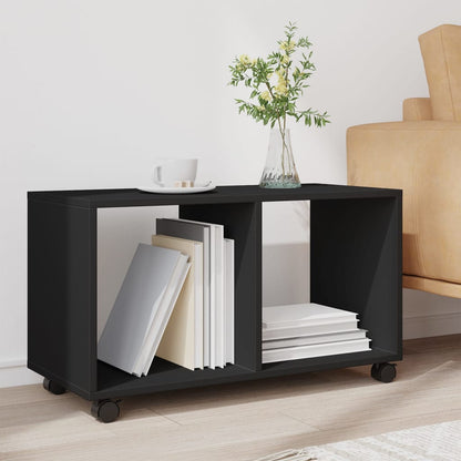 Rolkast 72x33x42,5 cm bewerkt hout zwart