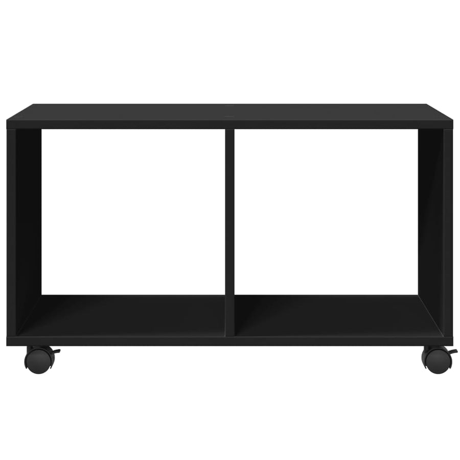Rolkast 72x33x42,5 cm bewerkt hout zwart