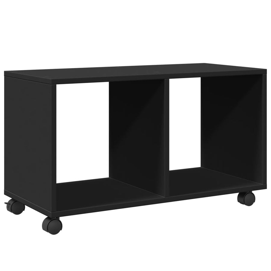 Rolkast 72x33x42,5 cm bewerkt hout zwart