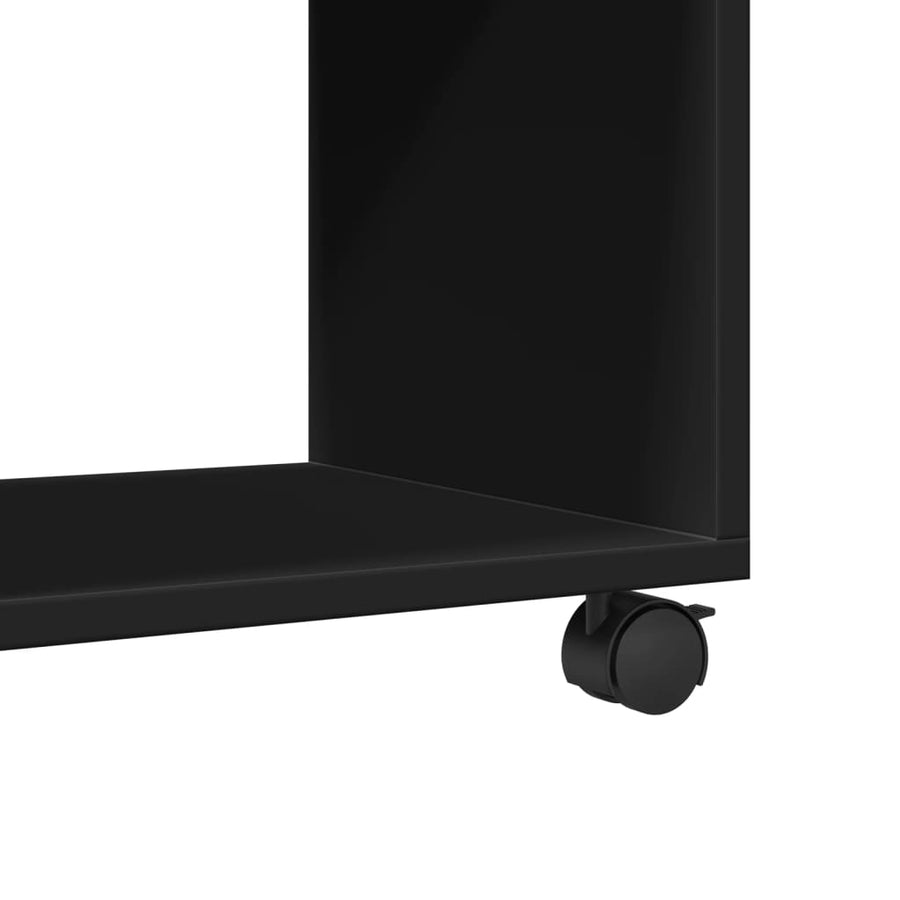 Rolkast 72x33x42,5 cm bewerkt hout zwart