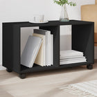 Rolling cabinet 72x33x42.5 cm carved wood black