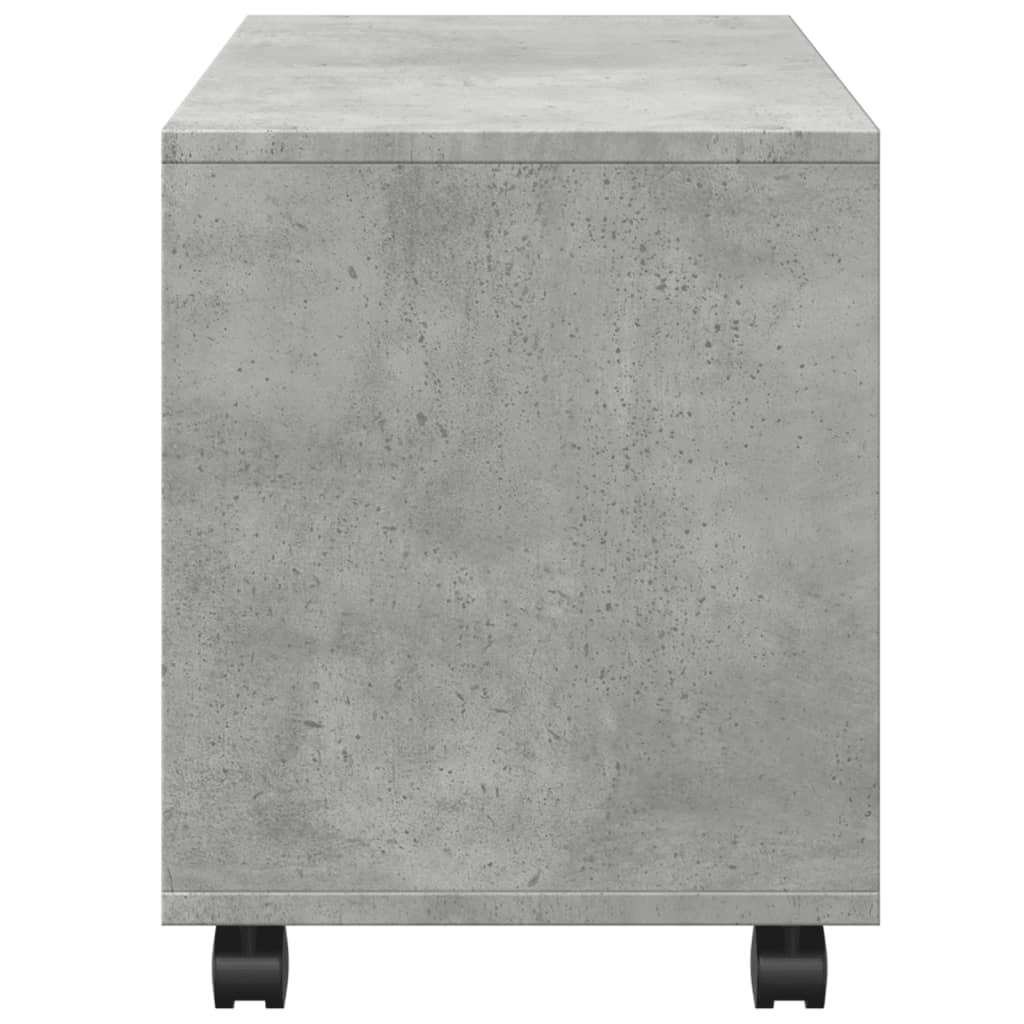 Rolkast 72x33x42,5 cm bewerkt hout betongrijs