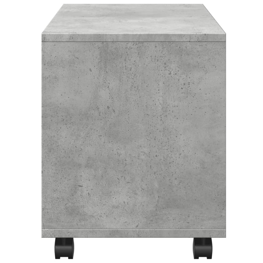 Rolkast 72x33x42,5 cm bewerkt hout betongrijs