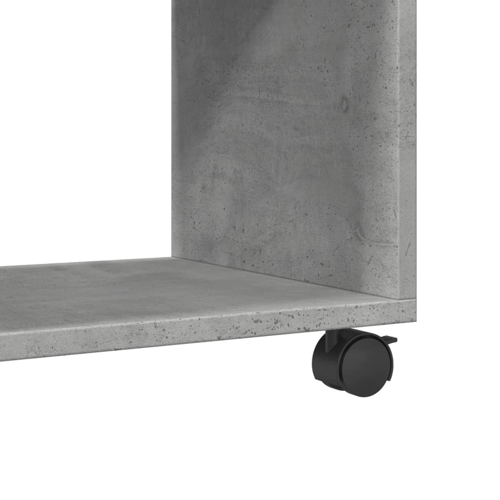 Rolkast 72x33x42,5 cm bewerkt hout betongrijs