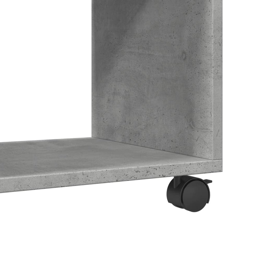 Rolkast 72x33x42,5 cm bewerkt hout betongrijs