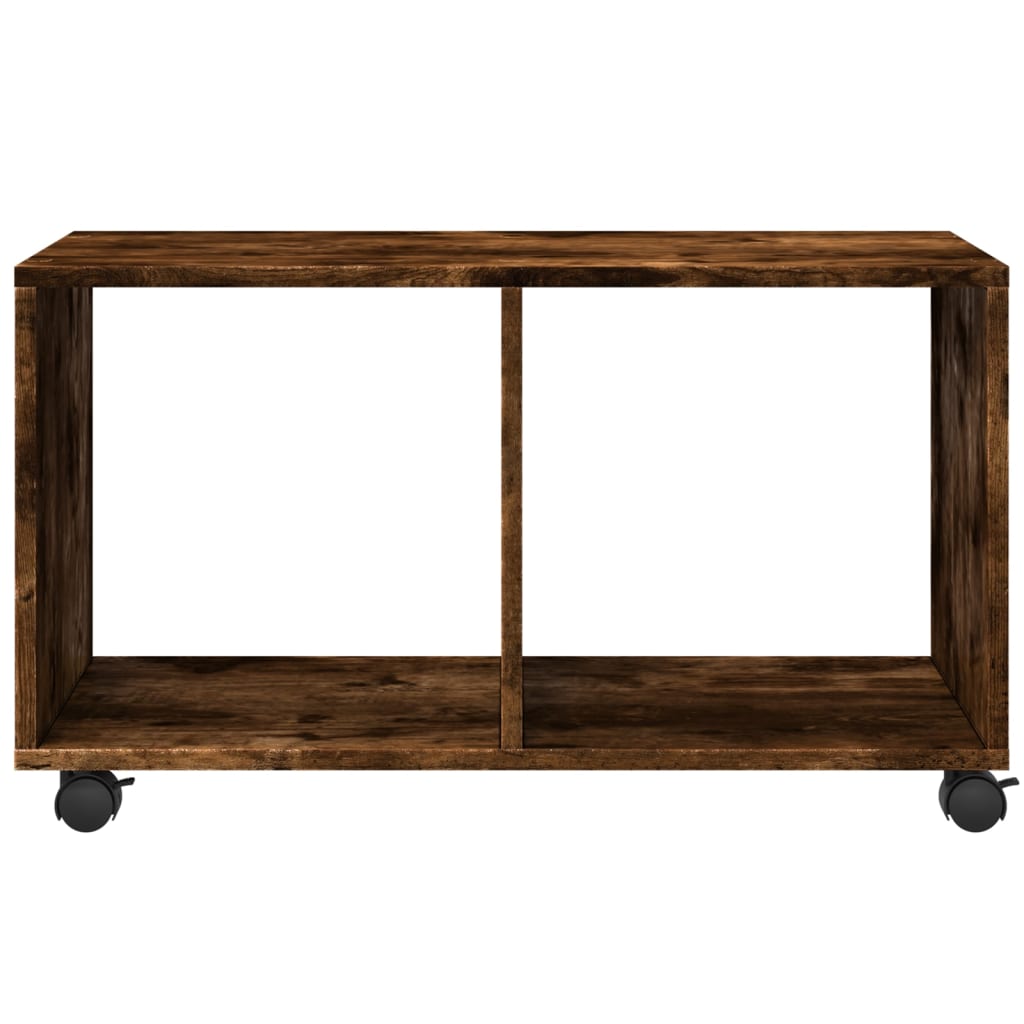 Rolkast 72x33x42,5 cm bewerkt hout gerookt eikenkleurig