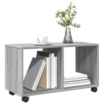 Rolkast 72x33x42,5 cm bewerkt hout grijs sonoma eikenkleurig