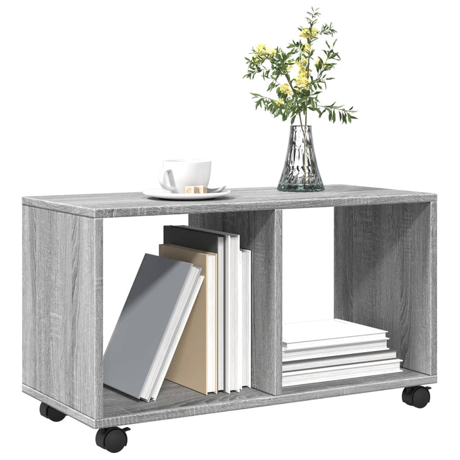 Rolkast 72x33x42,5 cm bewerkt hout grijs sonoma eikenkleurig