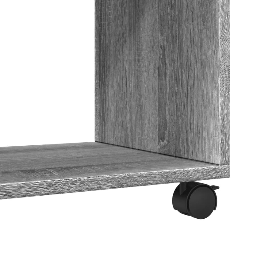 Rolkast 72x33x42,5 cm bewerkt hout grijs sonoma eikenkleurig