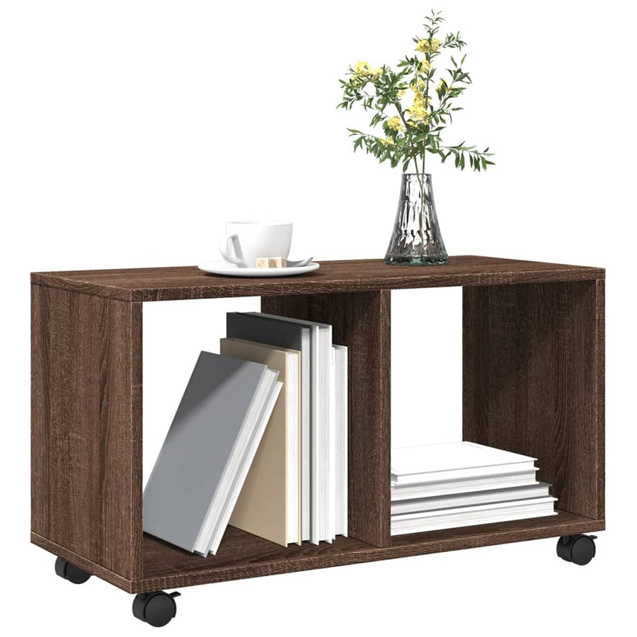Rolkast 72x33x42,5 cm bewerkt hout bruin eikenkleurig