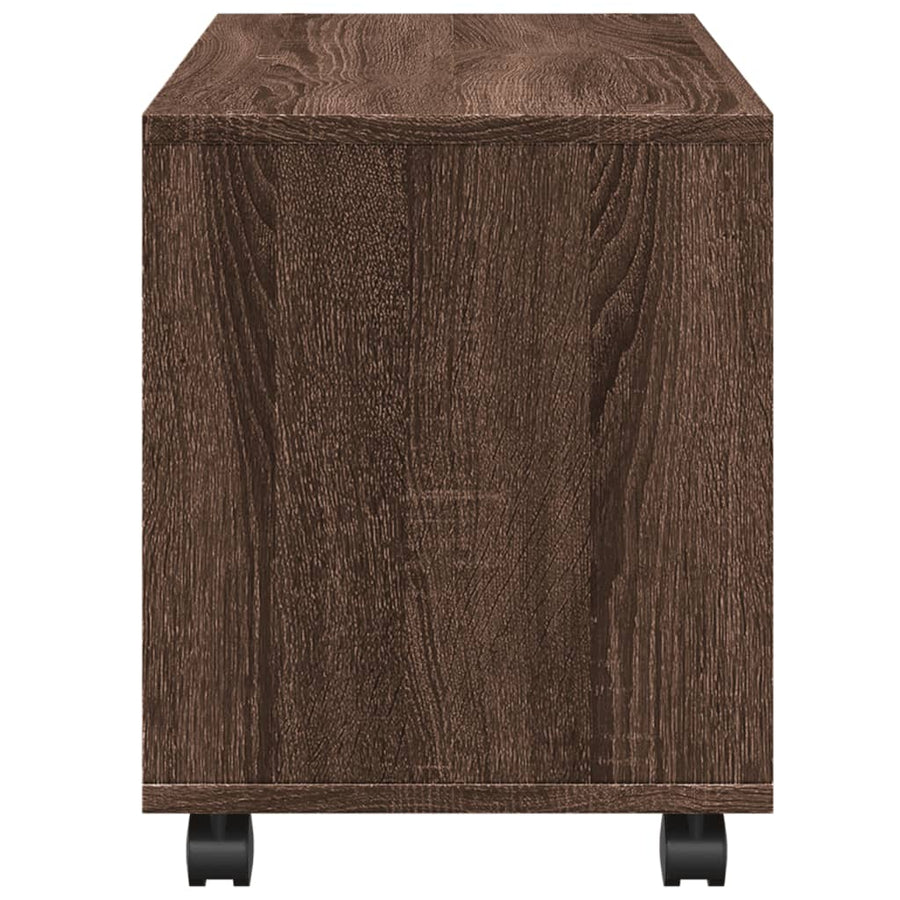 Rolkast 72x33x42,5 cm bewerkt hout bruin eikenkleurig