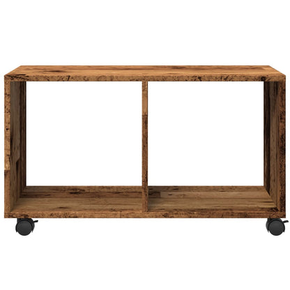 Rolkast 72x33x42,5 cm bewerkt hout oud houtkleurig