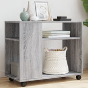 Bijzettafel 70x35x60 cm bewerkt hout grijs sonoma eiken