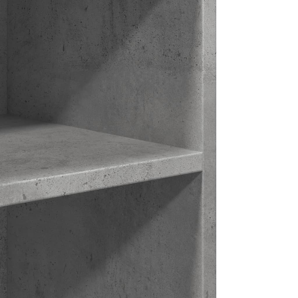 Bijzettafel met wieltjes 55x60x78 cm bewerkt hout betongrijs