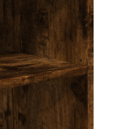 Bijzettafel met wieltjes 55x60x78 cm hout gerookt eikenkleurig