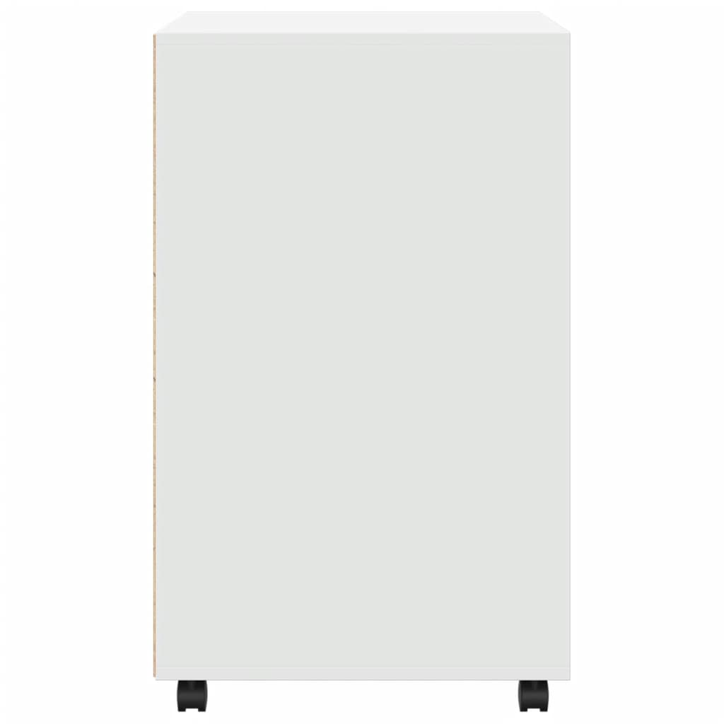 Rolkast 60x48x81 cm bewerkt hout wit