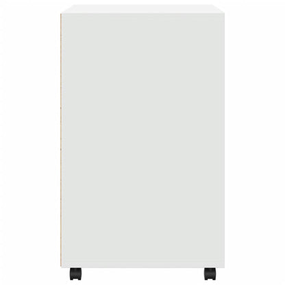 Rolkast 60x48x81 cm bewerkt hout wit