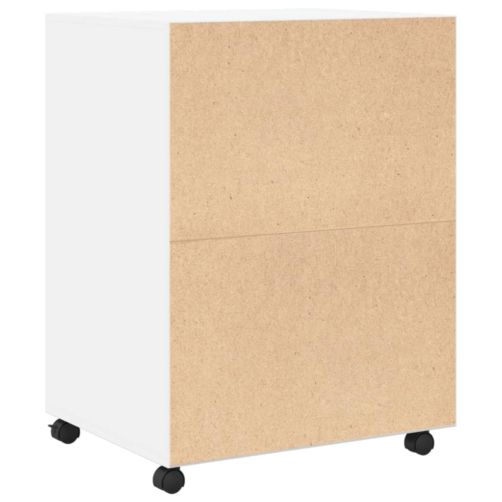 Rolkast 60x48x81 cm bewerkt hout wit
