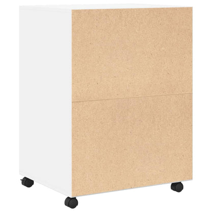 Rolkast 60x48x81 cm bewerkt hout wit