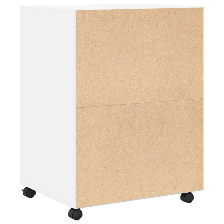 Rolkast 60x48x81 cm bewerkt hout wit