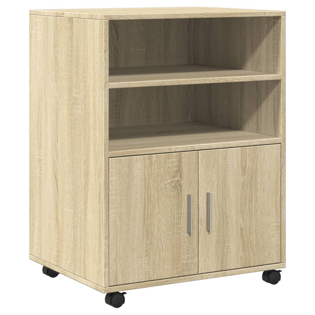 Rolkast 60x48x81 cm bewerkt hout sonoma eikenkleurig