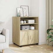 Rolkast 60x48x81 cm bewerkt hout sonoma eiken