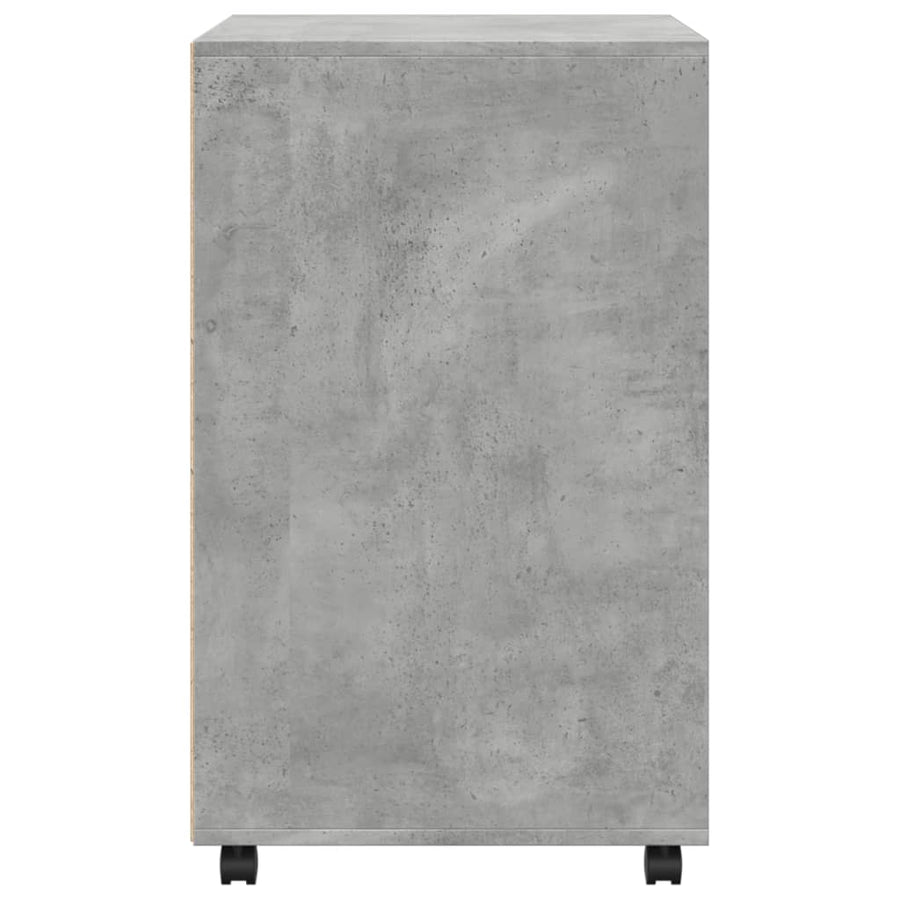Rolkast 60x48x81 cm bewerkt hout betongrijs