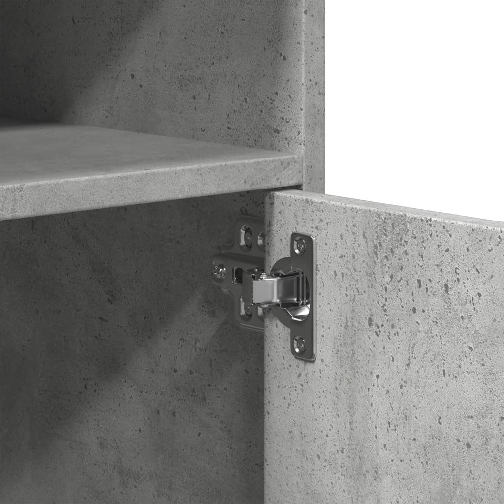 Rolkast 60x48x81 cm bewerkt hout betongrijs