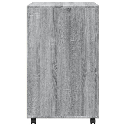 Rolkast 60x48x81 cm bewerkt hout grijs sonoma eikenkleurig