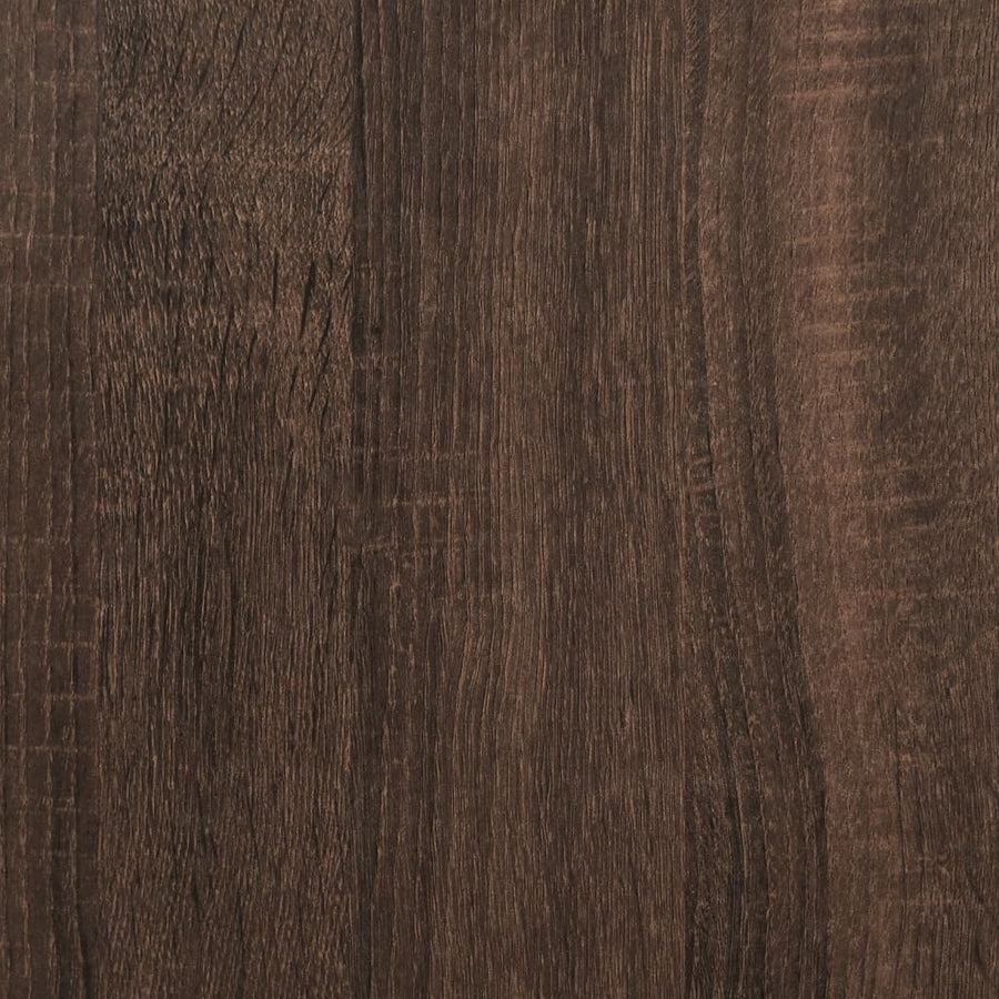 Rolkast 60x48x81 cm bewerkt hout bruin eikenkleur