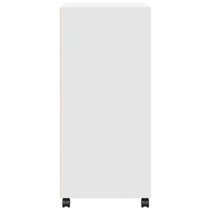 Rolkast 55x40x91 cm bewerkt hout wit