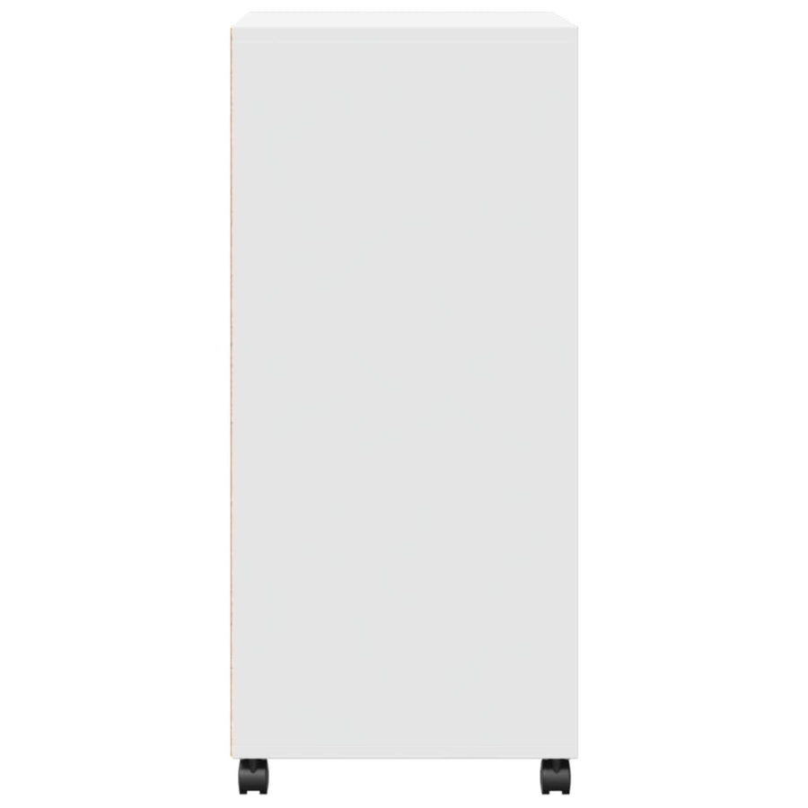 Rolkast 55x40x91 cm bewerkt hout wit