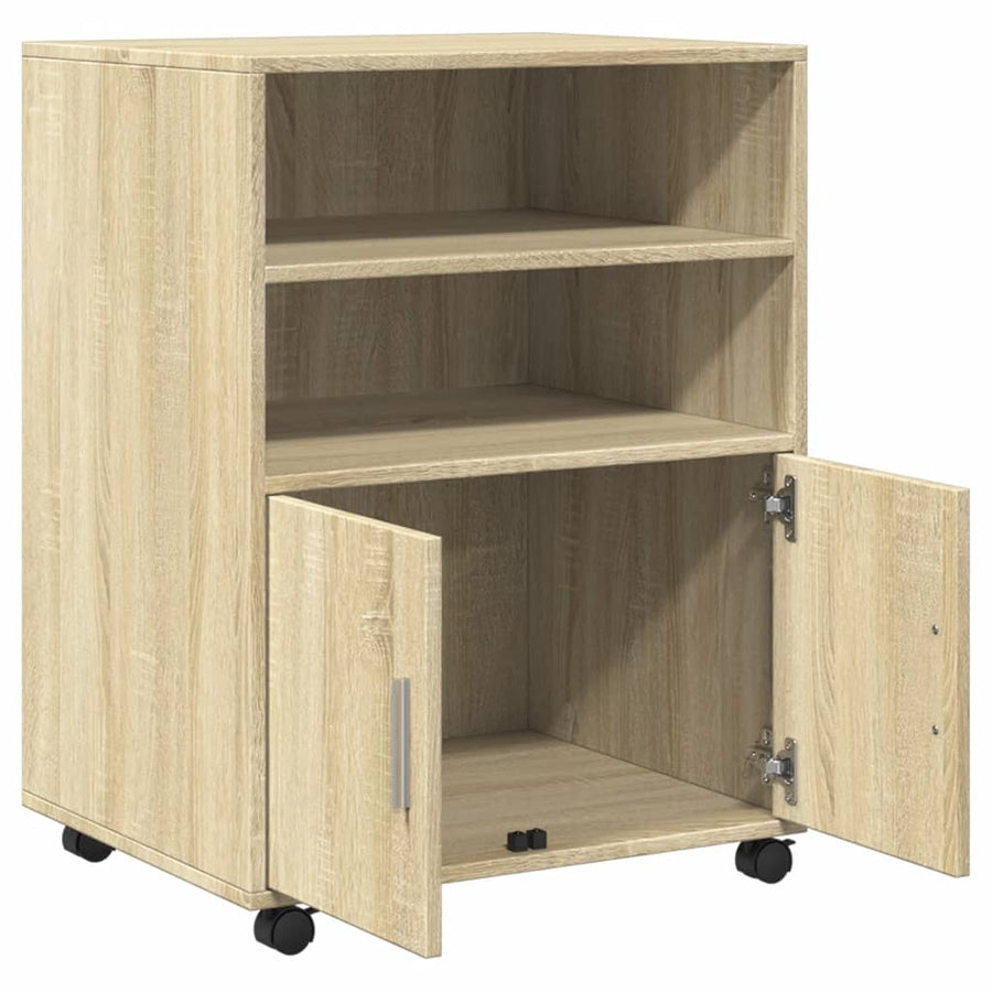 Rolkast 55x40x91 cm bewerkt hout sonoma eikenkleurig