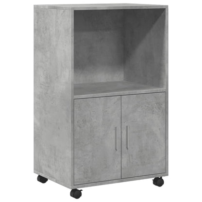 Rolkast 55x40x91 cm bewerkt hout betongrijs