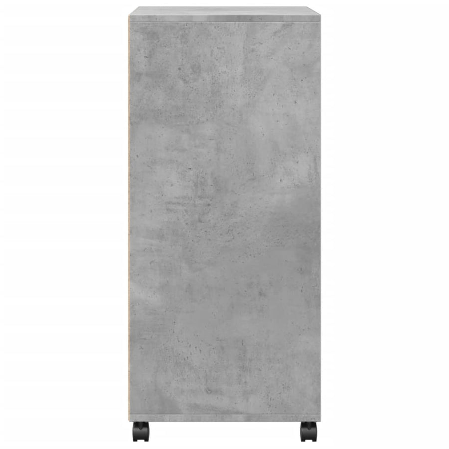 Rolkast 55x40x91 cm bewerkt hout betongrijs