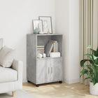 Rolling cabinet 55x40x91 cm processed wood concrete grey